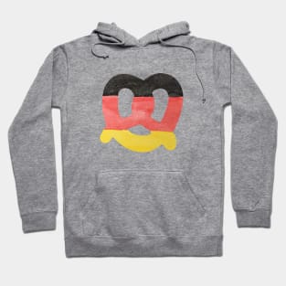 Pretzel in Hand-Painted Water Colors of German Flag Hoodie